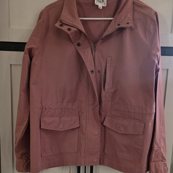 E & M Jackets & Blazers - Women's Utility Jacket in Dusty Rose